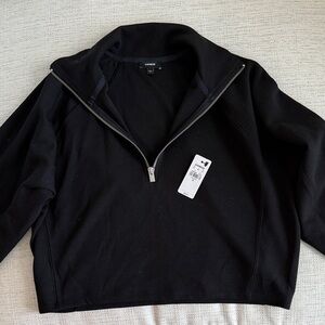 Express Women's Black Zip-Up Sweater